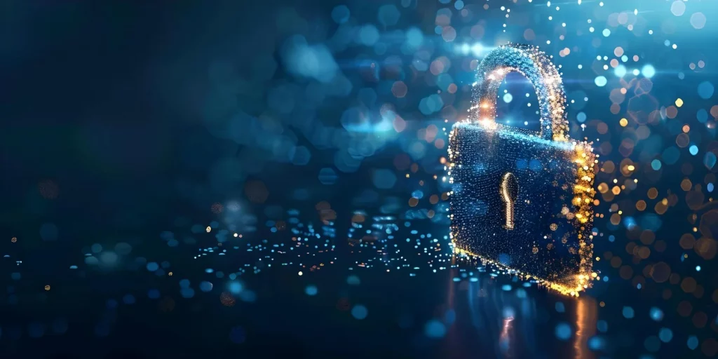 Cadeado tecnológico representando o aumento de segurança fornecido pelo endpoint